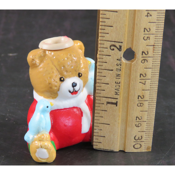 Teddy Bear Ceramic Christmas Ornaments, R.O.C Light Covers Vintage 3” Lot 5 - Picture 14 of 16